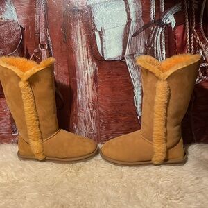 EMU Australia suede shearling lined boots